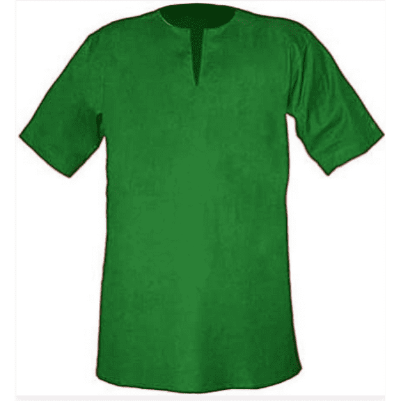 Green colour men's tunic historical wear
