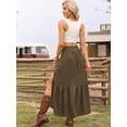 thumbnail image 3 of DARING DIVA Women's Summer High Waisted A Line Casual Long Maxi Skirts Medium Brown, 3 of 6