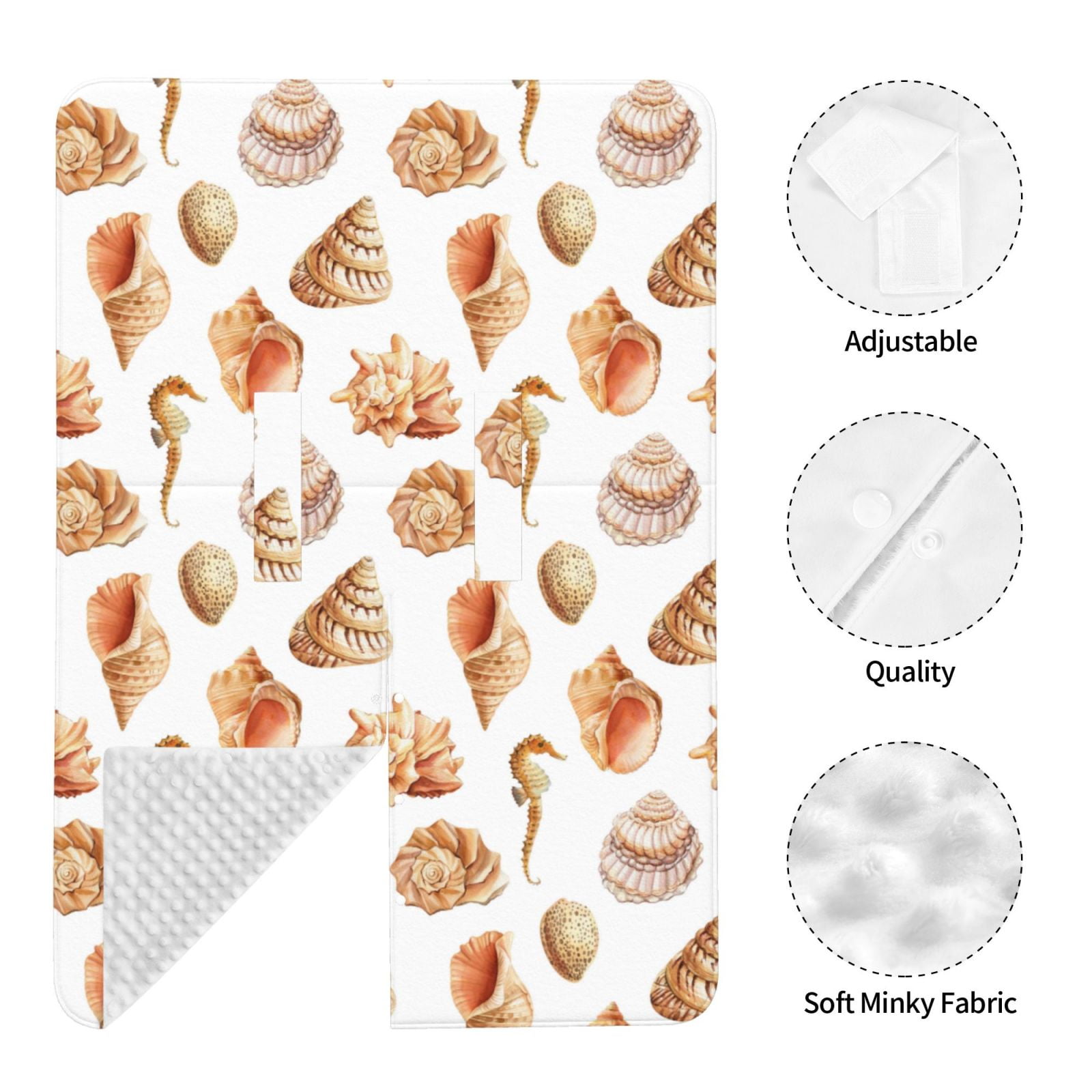 Car Seat Cover Baby - Conch Shell No.J937 Breathable Infant Car Seat Cover for Baby Carseat, Lightweight Comfort Baby Essentials Must Haves Newborn Stuff for Girl Boy