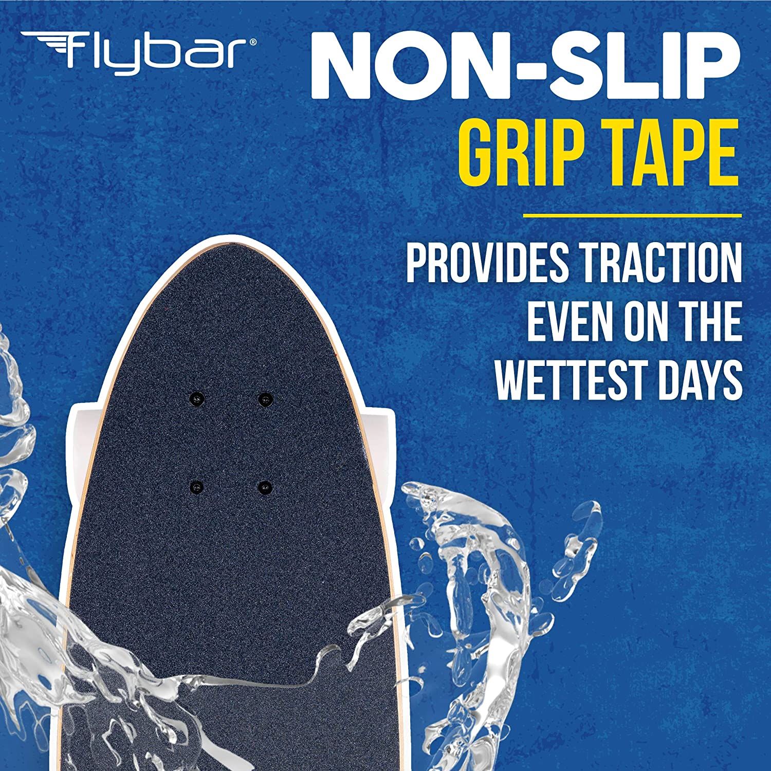 Flybar 27.5” Grip Tape Cruiser Skateboard With 60mm x 40mm Wheels - Aztec Wood