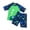 Z1-Dark Blue, variant on BOBOGOJP Boys Swim Set Two Piece Rash Guard and Swim Trunks Outfit Set Short/Long Sleeve Swimming Suit for Boys Blue for Size 18-24 Months