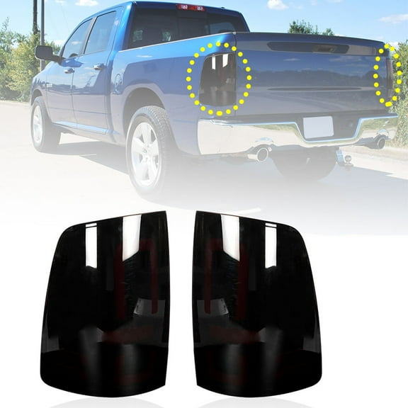 Pair of Rear Tail Light Lamp Housing Assembly Fit for Dodge Ram 1500 / 2500 / 3500 2009-2018