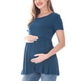 thumbnail image 7 of Bearsland Women's Short Sleeve Maternity T-Shirt Pregnancy Clothes, 7 of 7