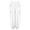 thumbnail image 5 of Homenesgenics Short Pant for Women Plus Size Womens Short Casual Elastic High Waist Solid Color A-Line Long Pants with Pocket/(White,XXL), 5 of 8