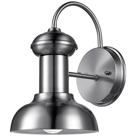 Globe Electric Lunes 1 Light Indoor Outdoor Brushed Steel Downward Globe Electric Lunes 1 Light Indoor Outdoor Brushed Steel Downward Wall Sconce 44093 Com