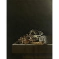 thumbnail image 3 of Adriaen Coorte 12x14 Black Modern Framed Museum Art Print Titled - Shells on a Stone Plinth (1698), 3 of 5