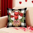 thumbnail image 1 of Funda de almohada de tela con adornos navideños para San Valentín, roja, linda, apasionada, con estampado a doble cara a cuadros, para el hogar, dormitorio, sofá, funda de cojín, decoraciones de Hallo, 1 of 5