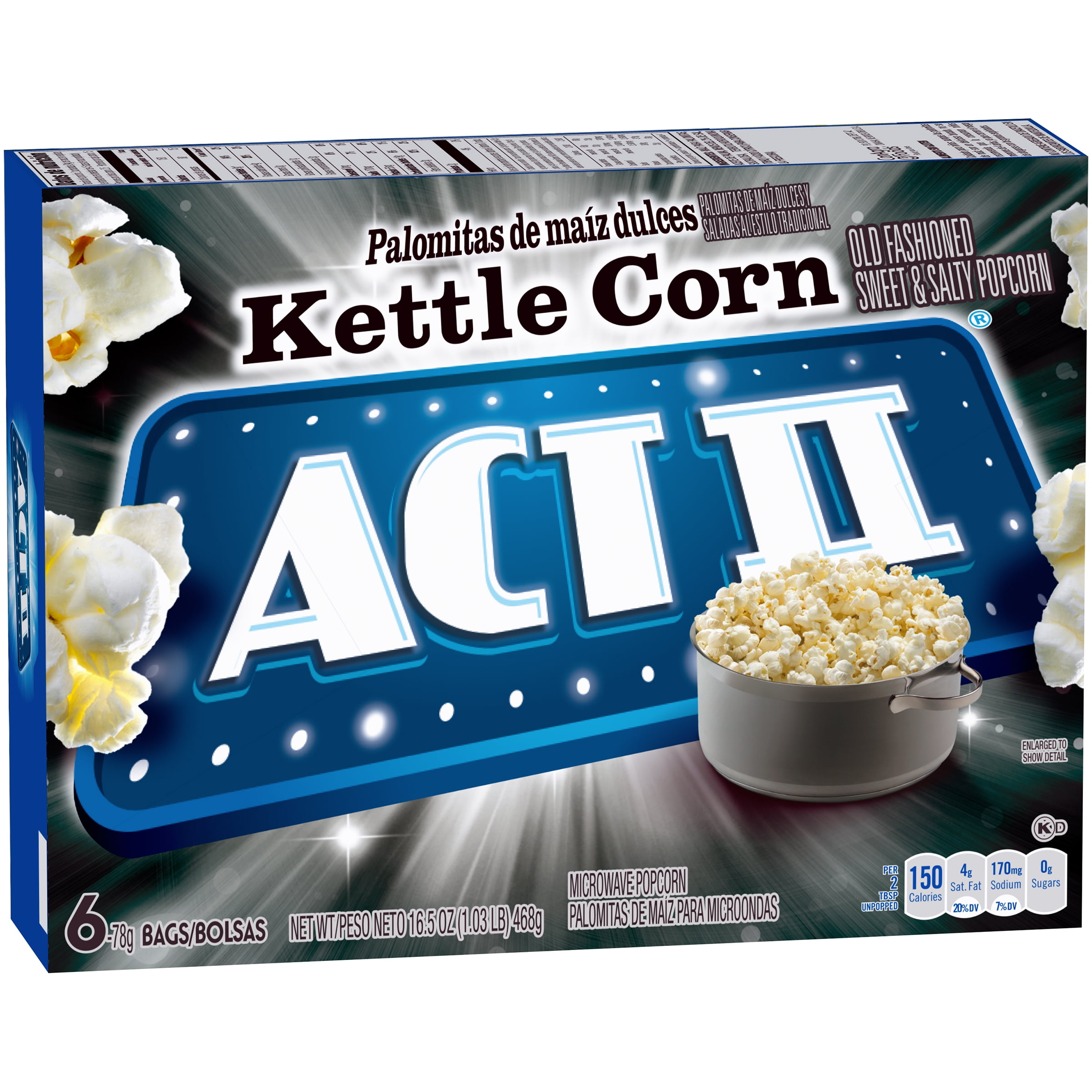 Act II Kettle Corn Microwave Popcorn 6-78g Bags by ConAgra Foods Inc.