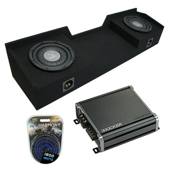 1999-2006 Chevy Silverado Ext Cab Truck Harmony F104 Dual 10" Sub Box & CXA800.1