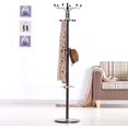 thumbnail image 3 of 67" Metal Coat Tree, Coat Racks with 16 Hooks, Hat Jacket Stand Tree Holder Hanger Rack Metal Organizer Coat Rack Umbrella Stand with Marble Base for Jacket, Purse, Scarf Rack (Black), 3 of 7