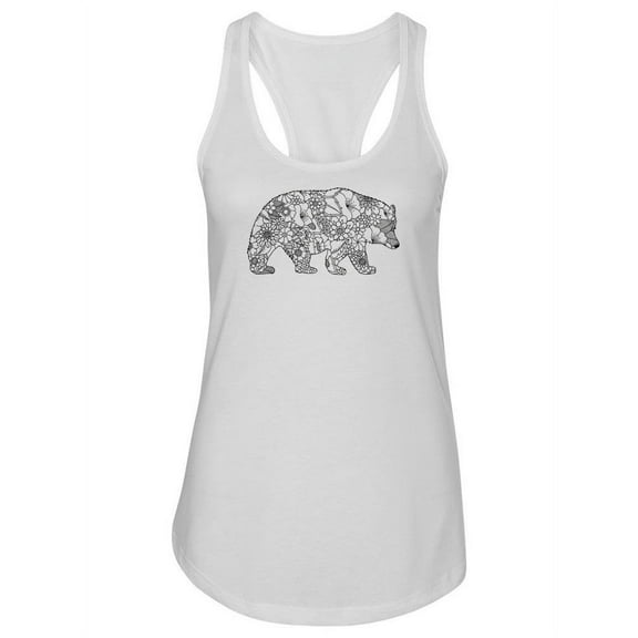 Bear In Zentangle Style Tank Women -Image by Shutterstock, Female Large