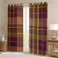 thumbnail image 2 of Manfei Geometric Plaid Black Out Curtains for Teens Female Men,Retro Grid Curtains Pack of 2 (42x63 Each),Vintage Buffalo Bedroom Curtains,Ultra Soft Home Decor, 2 of 6