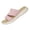 Pink, variant on Women Dual Band Knit Open Toe Sport Slide Sandals Slip On Cushioned Footwear For Casual Outdoor Daily Summer Walking Workout Beach Errands