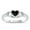 Black Simulated Onyx, variant on CHOOSE YOUR COLOR Heart Simulated Black Onyx Promise Ring .925 Sterling Silver Band CZ Female Size 8
