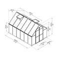 thumbnail image 6 of Palram - Canopia Essence 8' x 12' - Polycarbonate/Aluminum Walk-In Greenhouse - Silver - with 2 Roof Vents, 6 of 12
