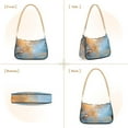 thumbnail image 2 of Womens Chain Shoulder Bag Golden Blue Marble Classic Tote Handbags Fashion Clutch Hobo Purse with Zipper for Travel Casual, 2 of 7