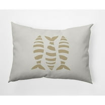 E by Design Puzzle Fish Nautical Indoor/Outdoor Lumbar Throw Pillow