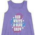 thumbnail image 2 of Instant Message - Americana - Red, White, & Blue Crew - Fireworks - Toddler & Youth Girls A-line Dress, 2 of 5