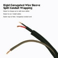 thumbnail image 2 of Split Wire 9/16inch Black Loom Conduit Corrugated Plastic Wire Cover Protect Wires Cables, 2 of 5