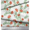 thumbnail image 2 of Soimoi Poly Georgette Fabric Leaves & Wild Flower Decor Fabric Printed Yard 52 Inch Wide, 2 of 3