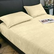 Home Extra Soft Velvet Plush Queen Micro Fleece Sheet Set | Deluxe Microplush Non Pilling Sheets, Deep Pocket | Lavish Sherpa Velvet Luxe Collection