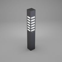 FoneLight Technologies Decorative Aluminum Bollard Light LED Vilorita Driveway Post 39.4 in Waterproof