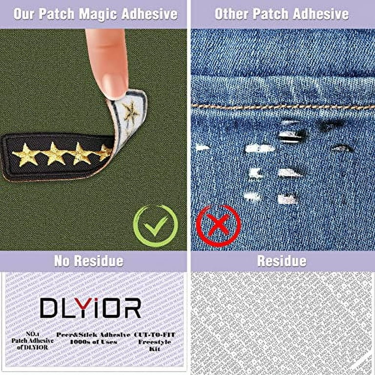  Patch Magic Adhesive, Washable Double-Sided Glue for