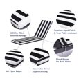 thumbnail image 2 of 2 Pieces Set Outdoor Lounge Chair Cushions, Patio Chaise Lounge Replacement Cushions Funiture Seat Cushions Chair Pads, Black White Striped, 2 of 7