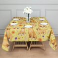 thumbnail image 3 of Golden Retrievers and Pioneer Flower Square Tablecloth,Waterproof Square Table Cover,Wipeable Spillproof Washable Table Cover for Home Kitchen Party Decor 52"x52"(132x132cm), 3 of 6