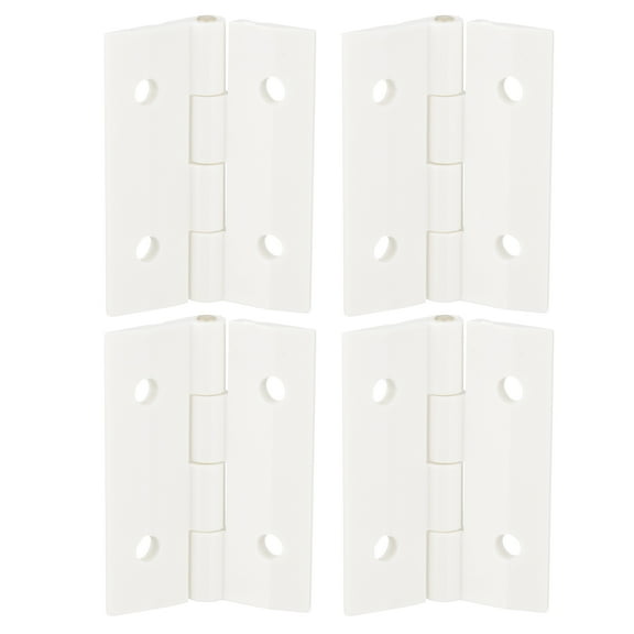 Uxcell 4Pack 45x34mm Acrylic Hinges Hardware Folding Hinge with Mounting Hole White