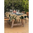 thumbnail image 2 of Blueberry Spring Leaves Outdoor Tablecloth - 60x120 Inch Rectangle Dining Table Cover, Brown Botanical Branches Waterproof Outdoor Table Cloth with Umbrella Hole & Zipper for Picnic/Patio/Party, 2 of 7
