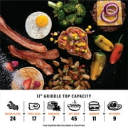 Blackstone E-Series Griddle, 17 Electric Tabletop Flat Top Grill with Hood, Black