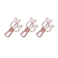thumbnail image 1 of Clips de Reliure Creux, Légers 100 Pcs Mignons Lapins Pinces Fortes pour Notes Noir, Bleu, Or Rose, 1 of 8