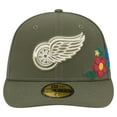thumbnail image 2 of Men's New Era Olive Detroit Red Wings Tonal Florals 59FIFTY Fitted Hat, 2 of 5
