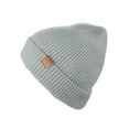 thumbnail image 4 of D&Y Unisex Convertible Slouchy  Simple Solid Fine Rib Beanie, Light Gray, 4 of 4
