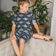 thumbnail image 4 of Balery Cute Shark Conjunto de Pijama Infantil de Manga Corta con Estampado – Ropa de Dormir de Algodón Suave-4X-Large, 4 of 6