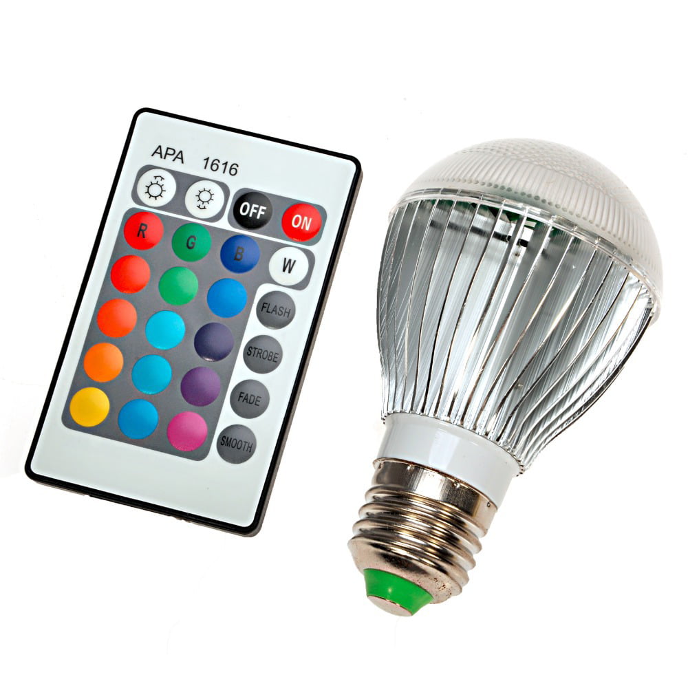 Color Changing LED Light Bulb with Remote Control - Walmart.com