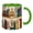 Green, variant on Stained-Glass Style Floral Bookshelf Mug, Stained Glass Bookshelf Mug, Coffee Mugs for Women Library Aesthetic Reader Gifts, Unique Coffee Mug Ceramic Cup Pretty Mugs Art Gifts - Black