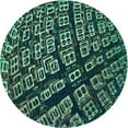 thumbnail image 1 of Ahgly Company Machine Washable Indoor Round Transitional Mint Green Area Rugs, 5' Round, 1 of 7