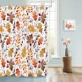 thumbnail image 5 of Fall Shower Curtain Autumn Leaf Shower Curtains for Bathroom Orange Leaves Bath Curtains Sets with Hooks for Autumn Thanksgiving Seasonal Bathroom Decor Polyester Fabric Waterproof 72 x 72 in, 5 of 6