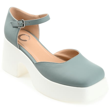 

Journee Collection Womens Lizaa Platform Mid Platform Square Toe Pumps
