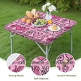 thumbnail image 4 of Pink Breast Cancer and Love Square Fitted Tablecloth with Elastic Edge,Square Table Cover,Washable Elastic Table Cover for Home Kitchen Party Decor 34"x34", 4 of 6
