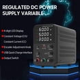 thumbnail image 3 of Fuente de alimentación CC de banco Variable 60 V 5 A Pantalla digital Fuente de alimentación regula Meterk Fuente de alimentación regulada, 3 of 7