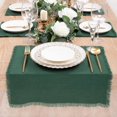 thumbnail image 4 of HOMEIORA 4 Pack Cloth Napkins, Cotton Linen Dinner Napkins, 18" x 18" Napkins Cloth Washable, Soft, Durable, Absorbent - Dark Green, 4 of 4