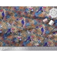 thumbnail image 2 of Soimoi Rayon Fabric Leaves & Toucan Bird Print Fabric by The Yard 42 Inch Wide, 2 of 3