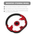 Haqieyen Red PU Racing Steering Wheel with Reinforced Stitching for