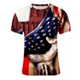 thumbnail image 5 of Camisetas Casuales Impresas de Manga Corta en el Patrón de Rayas, Camisetas Ligeras de Algodón a Rayas para Hombres, 5 of 5