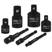 HORUSDY Impact Grade Socket Adapter Set 7pc Extension Bit  1/4" 3/8" 1/2" Driver Reducer
