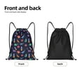 thumbnail image 5 of Kdxio Space Dinosaur Print Drawstring Backpack Bag,Waterproof Draw String Back Sack, Gym Drawstring Bags Swim Bag For Unisex, 5 of 9