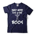 thumbnail image 3 of Funny Halloween Shirt Just Here For The Boos Shirt Halloween Humorous Gifts Skeleton Funny Shirt (Small Black), 3 of 6